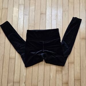 Athleta Womens Black Velvet Leggings